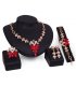 SET300 - Red Gemstone Necklace Set